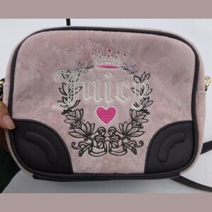 NWT Y2K Juicy Couture Dusty Blush Chocolate Heritage Crossbody Bag